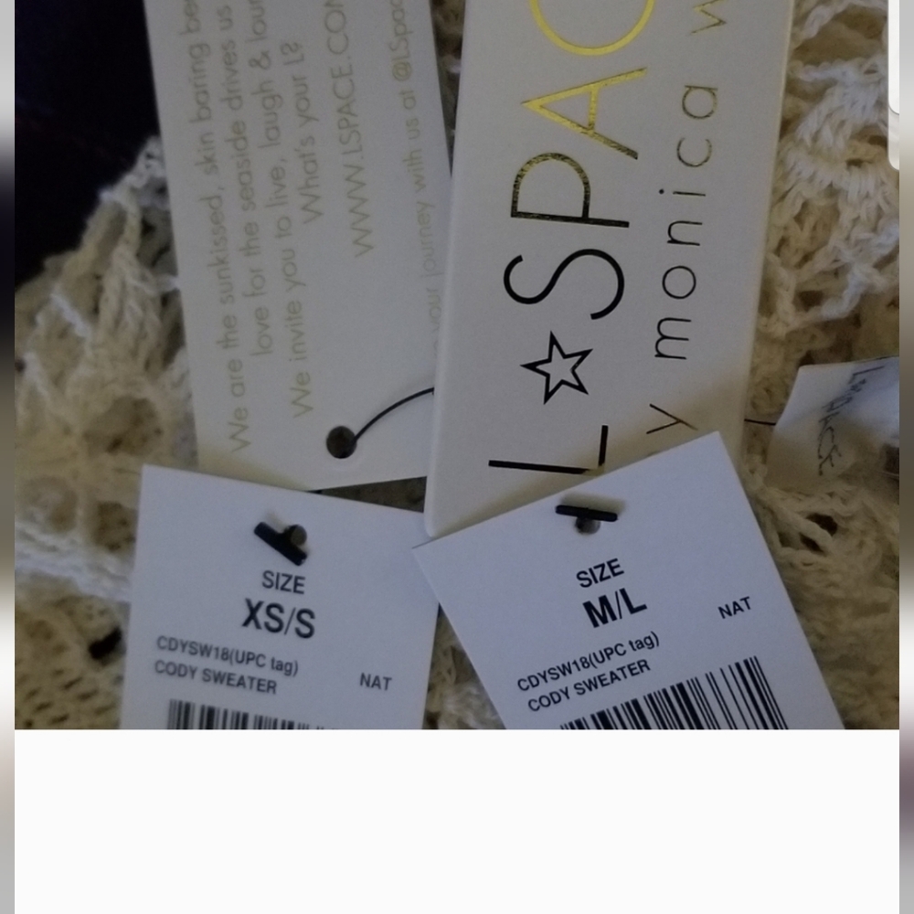 NWT L*Space Cody Crochet Summer Beach Swim Crop Top Coverup - Picture 12 of 12